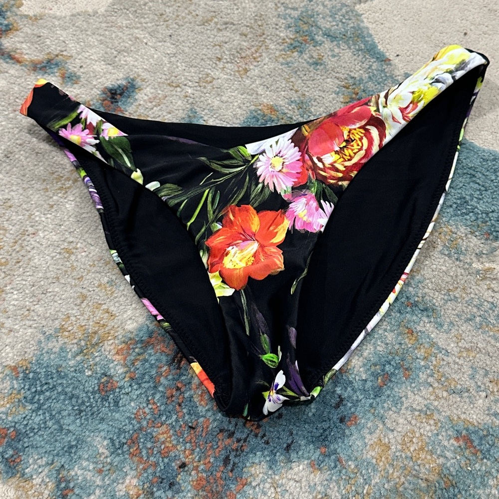 Express Mid Rise Body Contour Floral Swim Bottoms - Size S - NWOT